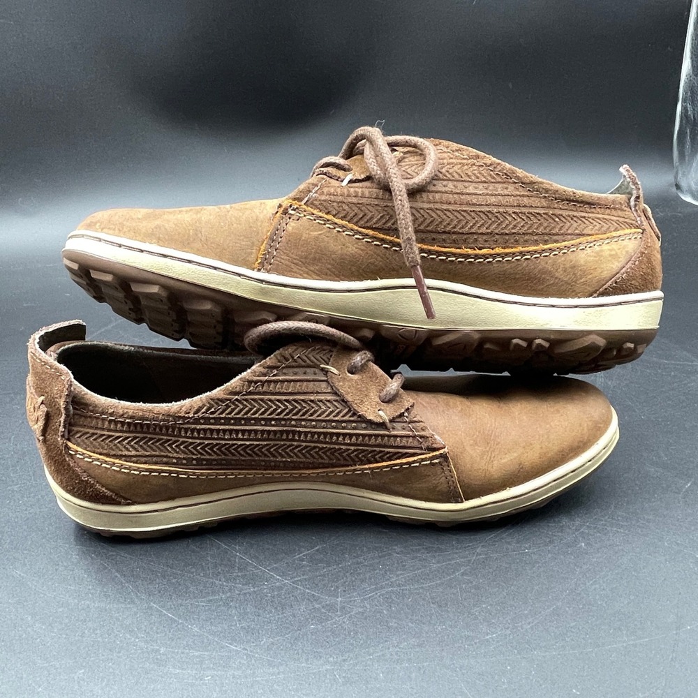 Merrell Brown Sugar Leather Lace Up Shoes Womens 6 J42516 Low Top Sneakers Brown - Picture 6 of 7